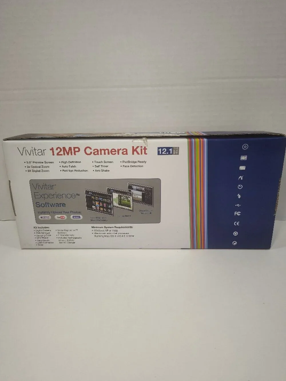 Vivitar ViviCam T328 12.1MP Digital Camera Kit Red Tested Complete New Battery